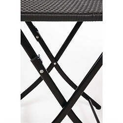 Table Carrée Pliante Rotin PE 600 mm - Bolero pas cher