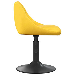 Avis vidaXL Tabouret de bar Jaune moutarde Velours