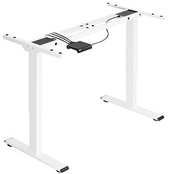 Tectake Cadre de table Melville réglable en hauteur électriquement - blanc