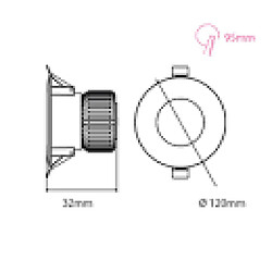 HOROZ ELECTRIC Lot de 10 spots ALEXA SMD LED rond noir 12W 7000K