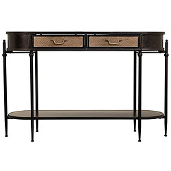 Pegane Meuble console, table console en métal coloris marron - Longueur 125 x Profondeur 41 x Hauteur 81 cm