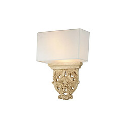 MAYTONI Applique beige avec abat-jour rectangulaire, 2 lumières, E14