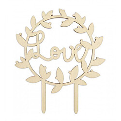 Scrapcooking Cake topper en bois - Love