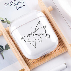 Shot Coque Carte du Monde pour "AirPods 1" Boitier de Charge Housse Protection