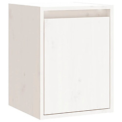 vidaXL Armoire murale Blanc 30x30x40 cm Bois de pin massif