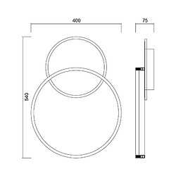 Acheter Plafond moderne à LEDs lumière 51W CCT de 3000K à 6000K lampe à intensité variable cercles lumière plafond mur chambre bureau 230V