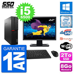 PC Lenovo M800 SFF Ecran 22" Intel Core i5-6500 RAM 8Go SSD 2To Windows 10 Wifi · Occasion 