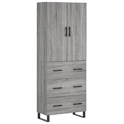 Maison Chic Buffet,Meuble de Rangement,commode pour salon,Cuisine Sonoma gris 69,5x34x180 cm Bois d'ingénierie -MN97037