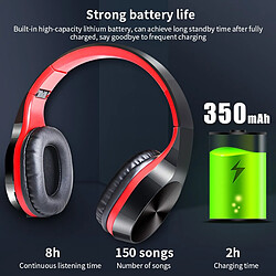 Acheter Universal T5 Casque Bluetooth sans fil V5.0 3D Stéréo Casque sans fil avec microphone Casque pliable Casque sans fil Casque