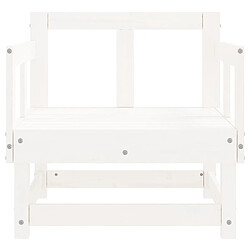 Acheter Maison Chic Lot de 2 Chaises de jardin,Fauteuil d'extérieur blanc bois massif de pin -MN36909