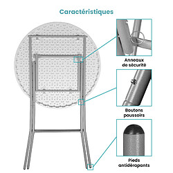 Avis SkyLantern Lot de 2 Tables Hautes Mange Debout Pliante 110x80 cm