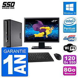 PC HP ProDesk 400 G1 SFF Ecran 27" Intel G3220 RAM 8Go SSD 120Go Windows 10 Wifi · Occasion 