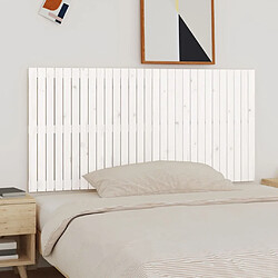 Maison Chic Tête de lit scandinave pour lit adulte,Meuble de chambre murale Blanc 185x3x90 cm Bois massif de pin -MN93369 