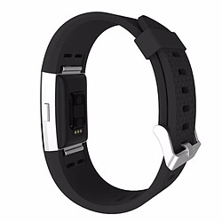 Wewoo Bracelet noir pour Fitbit Charger 2 Montre Diamond Texture TPU Bracelet, Longueur totale: 23cm pas cher