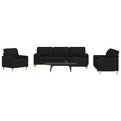 vidaXL Ensemble de canapés 4 pcs repose-pied et coussins décoratifs 