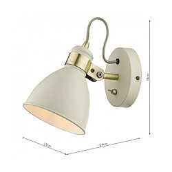 Luminaire Center Spot Frederick Laiton antique,crème 1 ampoule 1,8cm pas cher