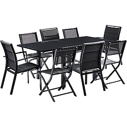 Avis Wilsa Garden Salon de jardin design 8 personnes Modulo noir