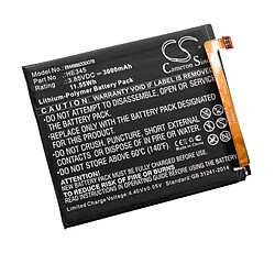 vhbw Li-Polymère batterie 3000mAh (3.85V) pour téléphone portable mobil smartphone comme Nokia HE345 