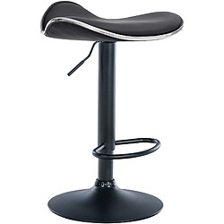 Non Tabouret de bar Shanghai simili cuir noir 