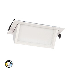 Ledkia Downlight LED 24W Rectangulaire Orientable CCT 120 lm/W LIFUD Coupe 210x125 mm Sélectionnable (chaud-neutre-froid) No Flicker Ledkia Downlight LED 24W Rectangulaire Orientable CCT 120 lm/W LIFUD Coupe 210x125 mm