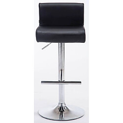 Decoshop26 Lot de 2 tabourets de bar chaises haute généreusement rembourrés en métal chromé et PVC noir 10_0004057