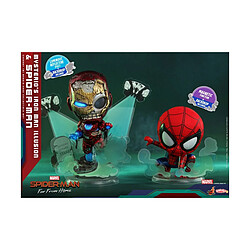 Hot Toys Spider-Man: Far From Home - Figurines Cosbaby (S) Mysterio's Iron Man Illusion & Spider-Man 10 cm 