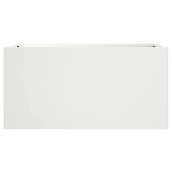 Maison Chic Jardinière,Bac à fleurs - pot de fleur blanc 62x30x29 cm acier laminé à froid -GKD14370 pas cher