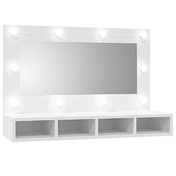 vidaXL Armoire à miroir avec LED blanc 90x31,5x62 cm