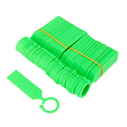 Tag Plant Lot de 100 Etiquette Anneau Suspendu Plastique pour Plante Serre Jardinage - Vert