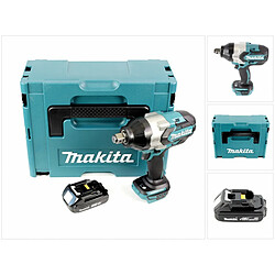 Makita DTW 1001 Y1J 18 V Li-Ion Brushless Boulonneuse à chocs sans fil avec Boîtier Makpac + 1x Batterie BL 1815 1,5 Ah - sans Chargeur