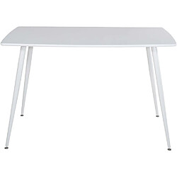 Avis Venture Home Table de repas en MDF et acier 120 x 80 cm Polar blanc.