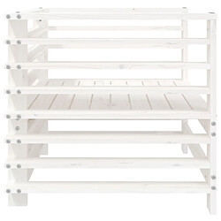 Acheter vidaXL Chaises de jardin lot de 2 blanc bois massif de pin