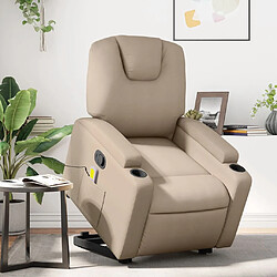 vidaXL Fauteuil inclinable de massage Cappuccino Similicuir