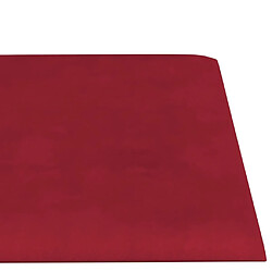 Acheter vidaXL Panneaux muraux 12 pcs Rouge bordeaux 60x15 cm Velours 1,08 m²