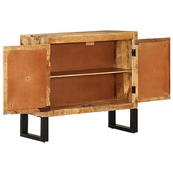 Maison Chic Buffet,Meuble de Rangement,commode pour salon,Cuisine 80x30x71 cm bois de manguier brut massif et métal -MN46410