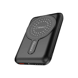 Promate Powermag-10Pro PowerBank sans fil MagSafe 3-en-1 avec support intégré pliable, 10000 mAh, noir