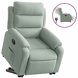 Maison Chic Fauteuil Relax pour salon, Fauteuil inclinable électrique gris clair velours -GKD35741