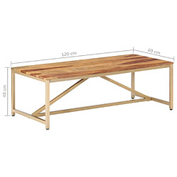 vidaXL Table basse 120x60x40 cm Bois massif pas cher