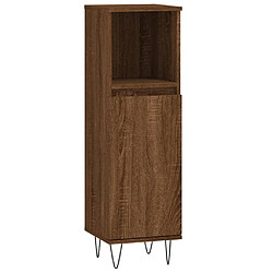 vidaXL Armoire de bain chêne marron 30x30x100 cm bois d'ingénierie