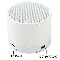 Yonis Enceinte Bluetooth Puissante Portable TF 3W Mini Enceinte Bluetooth V2.1 Stéréo Pour Tous Téléphones Mobiles Support Mains-Libres Batterie Rechargeable Blanc YONIS