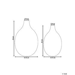 Avis Beliani Vase à fleurs MOHENJO fait à la main Métal 32/35 cm Doré