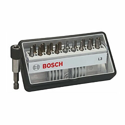 Avis Bosch 2607002569 Embouts de vissage courts qualité extra-dure Robust Line, set de 18 pièces + 1 (L) Longueur 25 mm, TH7; TH8; TH9; TH10; TH15; TH20; TH25; TH27; TH30; TH40; TW1; TW2; TW3; TW4; SP6; SP8; SP10; R2; 25 mm