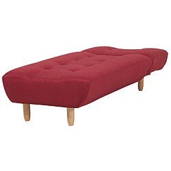 Acheter Beliani Chaise longue en tissu rouge ALSTEN