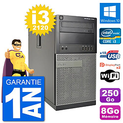 PC Tour Dell 7010 Intel Core i3-2120 RAM 8Go Disque Dur 250Go Windows 10 Wifi · Occasion 