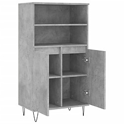 Maison Chic Buffet,Meuble de Rangement,commode pour salon,Cuisine Gris béton 60x36x110 cm Bois d'ingénierie -MN53465 pas cher