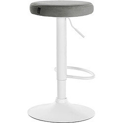 Non Tabouret de bar Ponte velours blanc pas cher