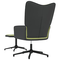 Acheter Maison Chic Chaise de relaxation | Fauteuil relax avec repose-pied Vert clair Velours et PVC -GKD74614