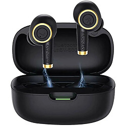 Chrono TWS Wireless Earbuds P Particle, True Wireless Bluetooth Earbuds avec étui de chargement, 35 heures de lecture, couplage rapide, microphone intégré, étanche(noir) 