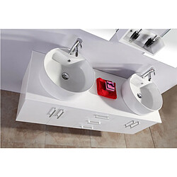 Simba MEUBLE SALLE DE BAIN DOUBLE VASQUE LUXE LAVABO 150 cm mod. WHITE LION