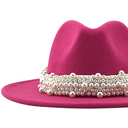 Chapeau Fedora En Cachemire Pour Femme à Large Bord Jazz Cap Chapeau Melon Robe Chapeaux Rose Rouge